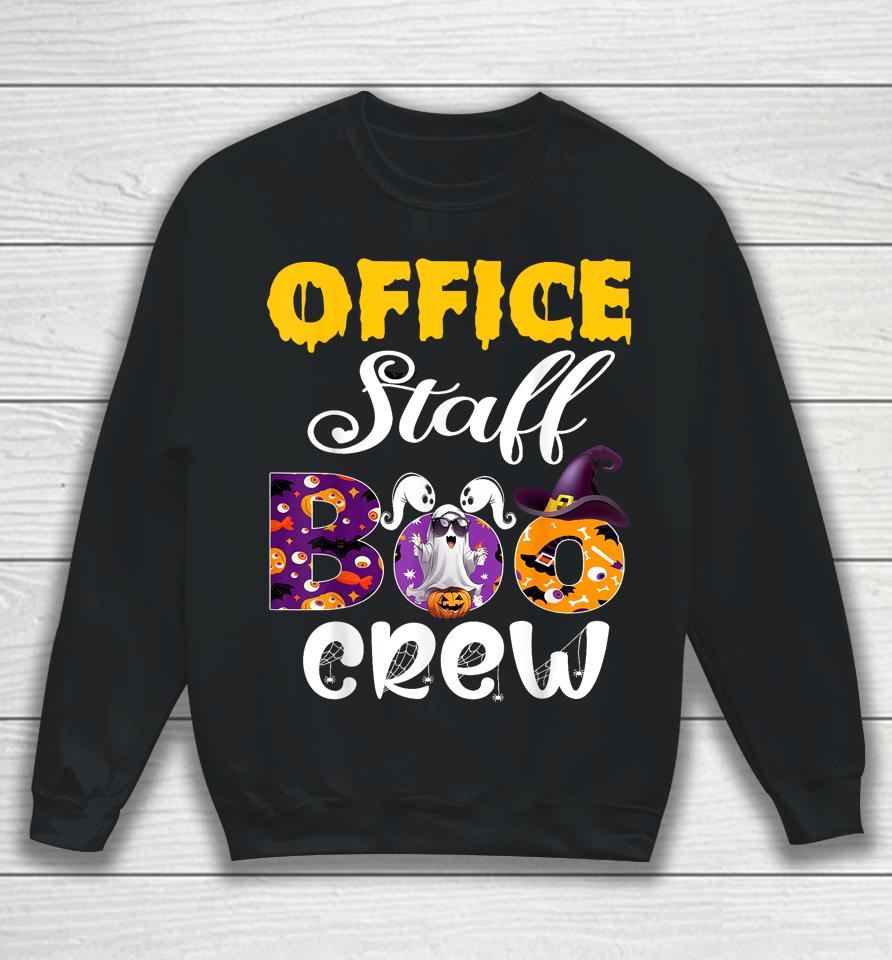 Office Staff Boo Crew Funny Matching Halloween Costume Sweatshirt