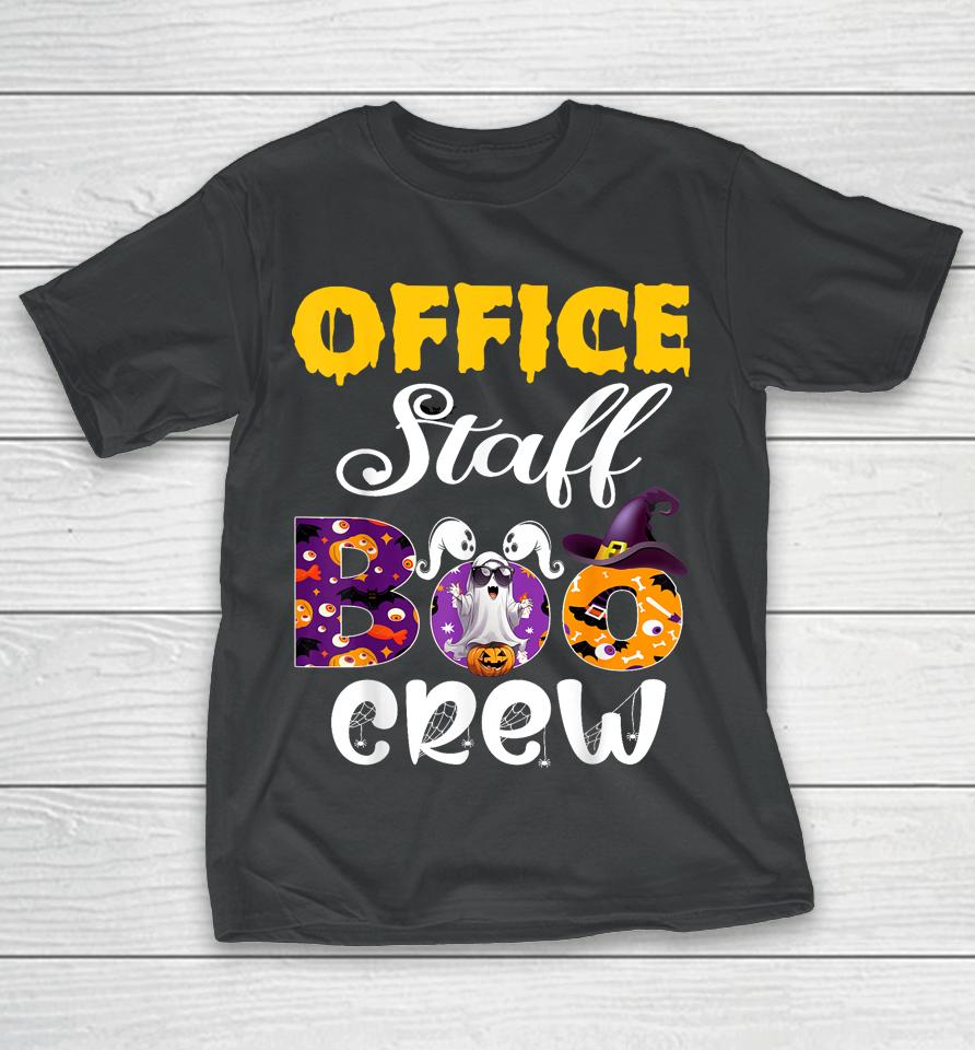 Office Staff Boo Crew Funny Matching Halloween Costume T-Shirt