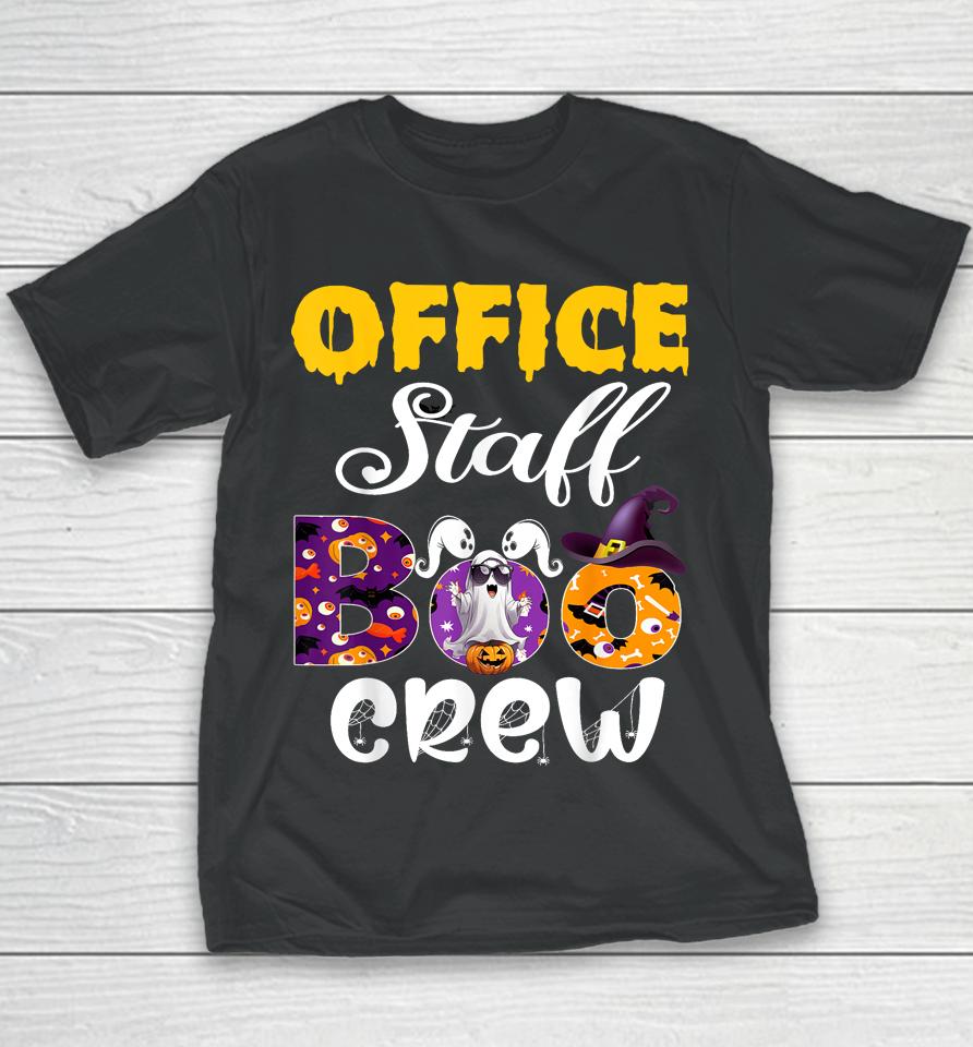 Office Staff Boo Crew Funny Matching Halloween Costume Youth T-Shirt