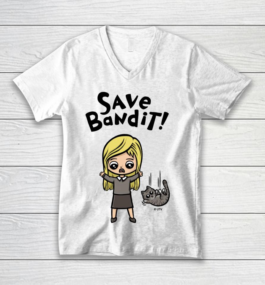 Officebloopers Couchpotatoshop Save Bandit Unisex V-Neck T-Shirt