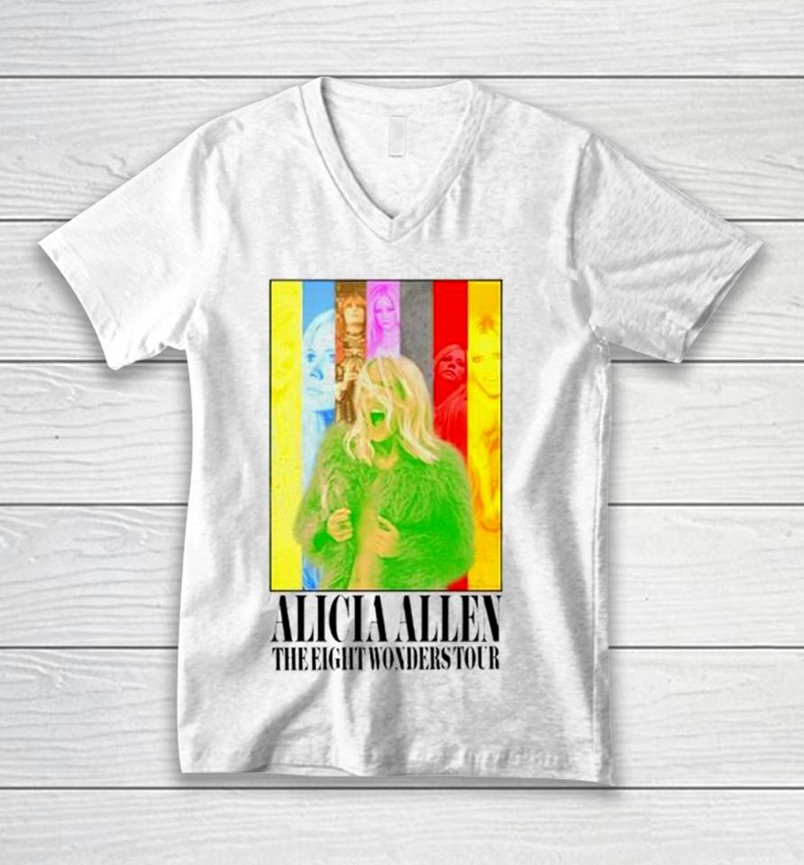 Official #Alicia Allen The Eight Wonders Eras Tour Unisex V-Neck T-Shirt