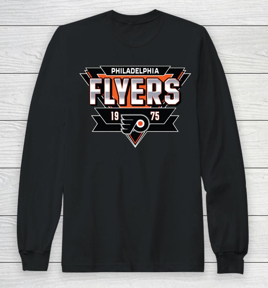 Official Nhl Shop Men's Philadelphia Flyers White Reverse Retro 2.0 Fresh Playmaker Long Sleeve T-Shirt