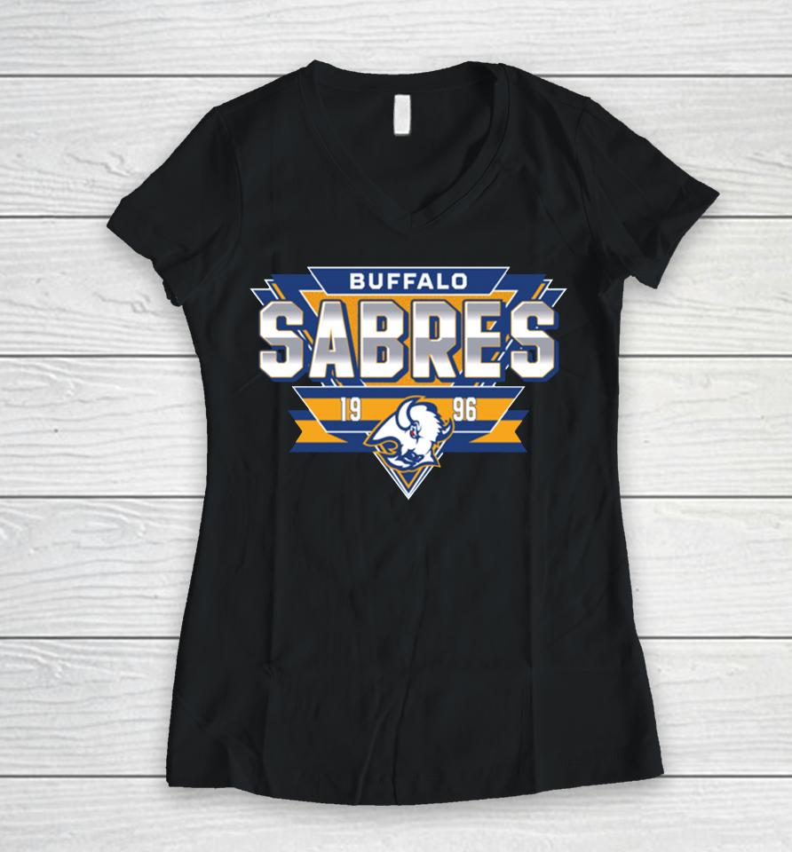 Official Shop Nhl Buffalo Sabres Reverse Retro 2 Women V-Neck T-Shirt