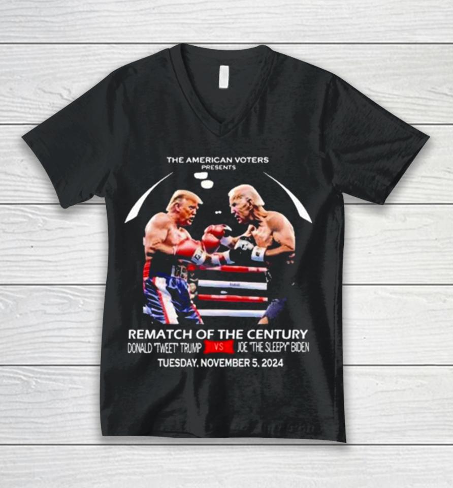 Official Trump Vs Biden Boxing Rematch Of The Century Unisex V-Neck T-Shirt