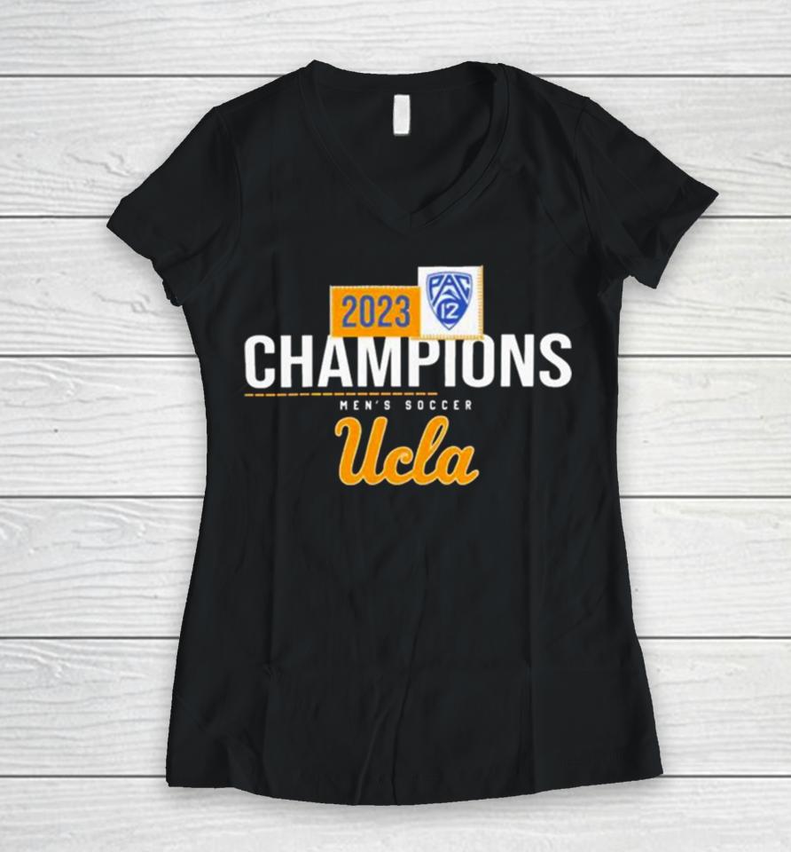 Official Ucla Bruins 2023 Pac 12 Men’s Soccer Regular Season Champions Women V-Neck T-Shirt