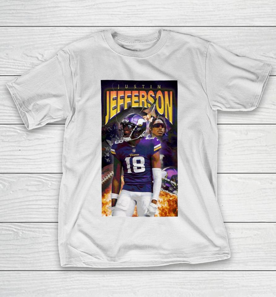 Official Wallpaper Wednesday X Justin Jefferson T-Shirt