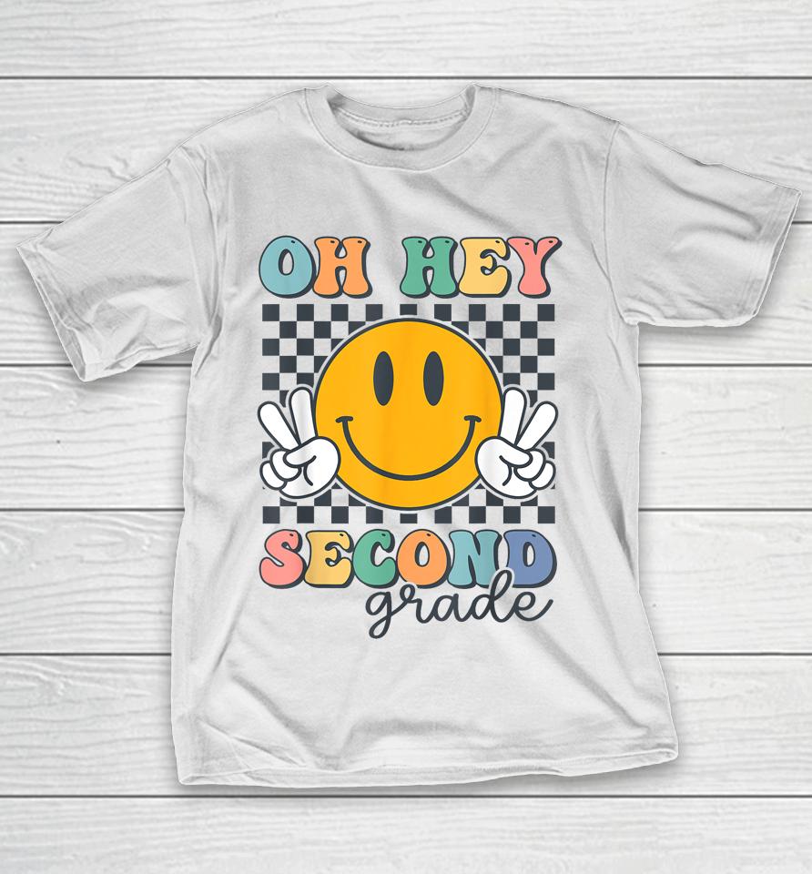Oh Hey Second Grade Cute Smile Back To School 2Nd Grade Team T-Shirt