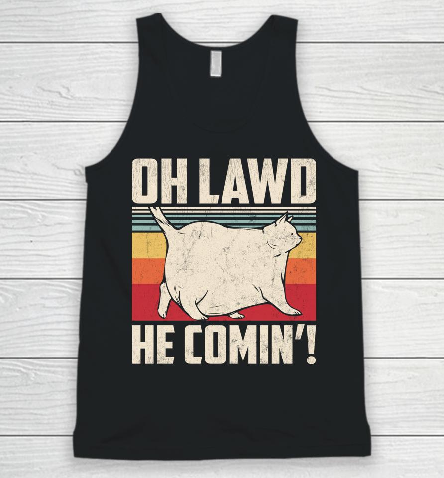 Oh Lawd He Comin' Chonk Cat Vintage Unisex Tank Top