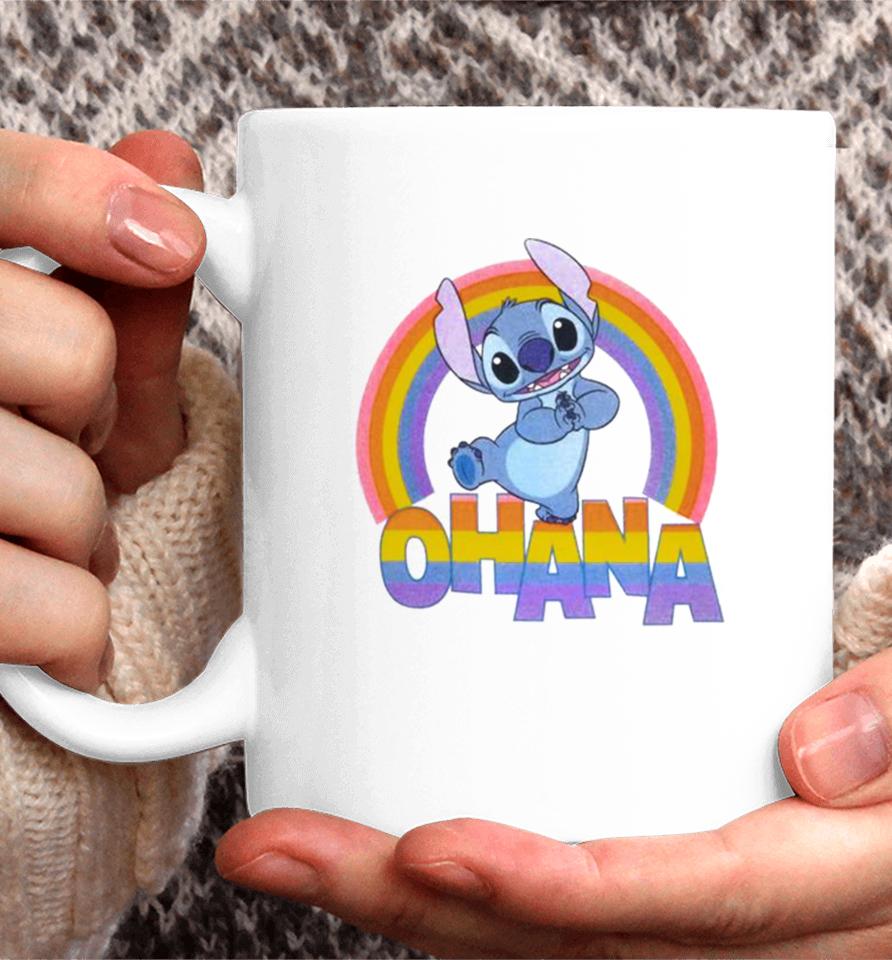 Ohana Stitch Rainbow Coffee Mug