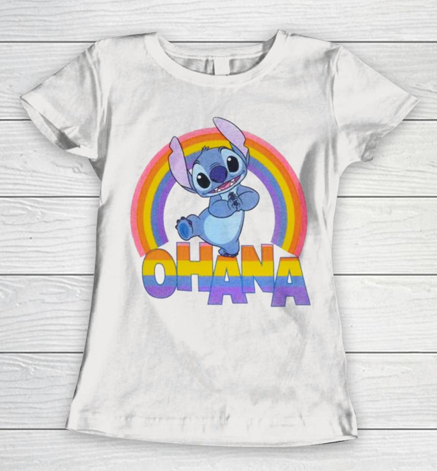Ohana Stitch Rainbow Women T-Shirt