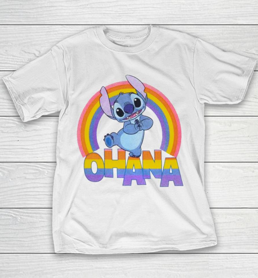 Ohana Stitch Rainbow Youth T-Shirt