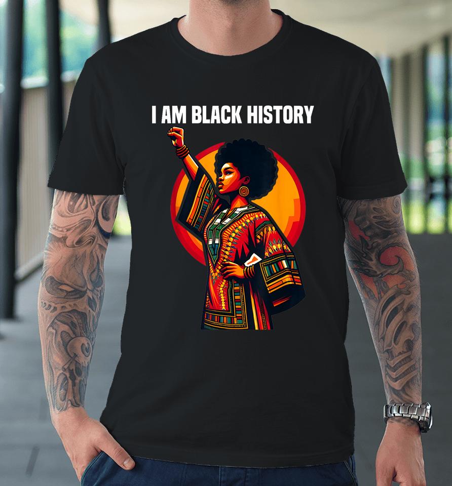 Oheneba I Am Black History Month American Afro Melanin Premium T-Shirt