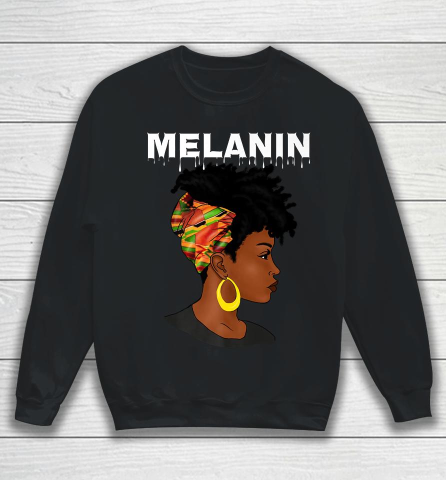 Oheneba Melanin Drippin Black Girl Magic Afro Pride Sweatshirt