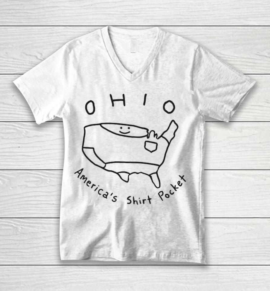 Ohio America’s Pocket Cute Map Shirtshirts Unisex V-Neck T-Shirt