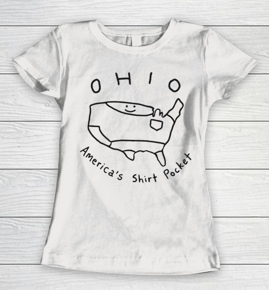 Ohio America’s Pocket Cute Map Shirtshirts Women T-Shirt