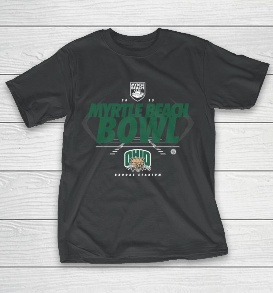 Ohio Bobcats 2023 Myrtle Beach Bowl Brooks Stadium T-Shirt