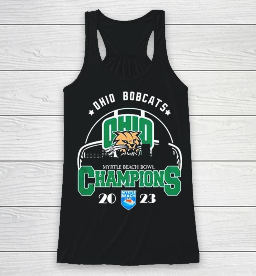 Ohio Bobcats City Myrtle Beach Bowl 2023 Champions Racerback Tank