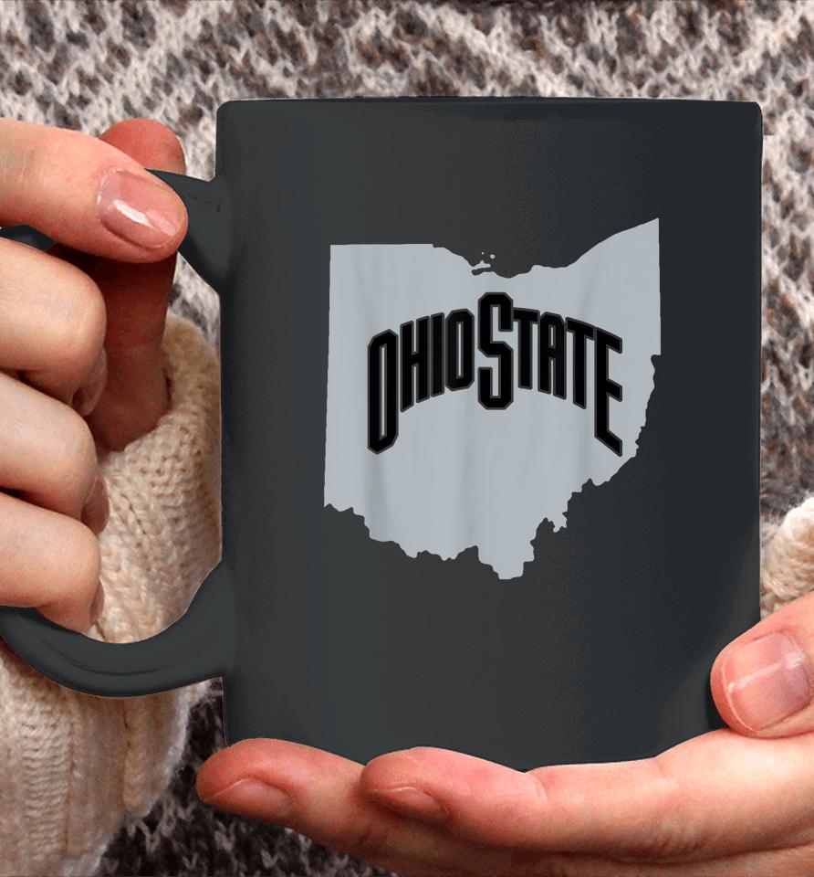 Ohio Map Oh Home Shape United States Vintage Grunge Coffee Mug