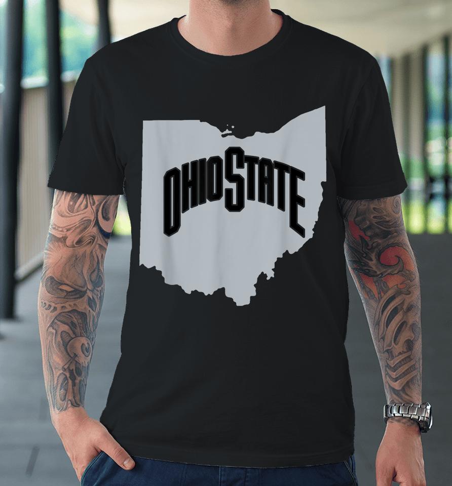 Ohio Map Oh Home Shape United States Vintage Grunge Premium T-Shirt