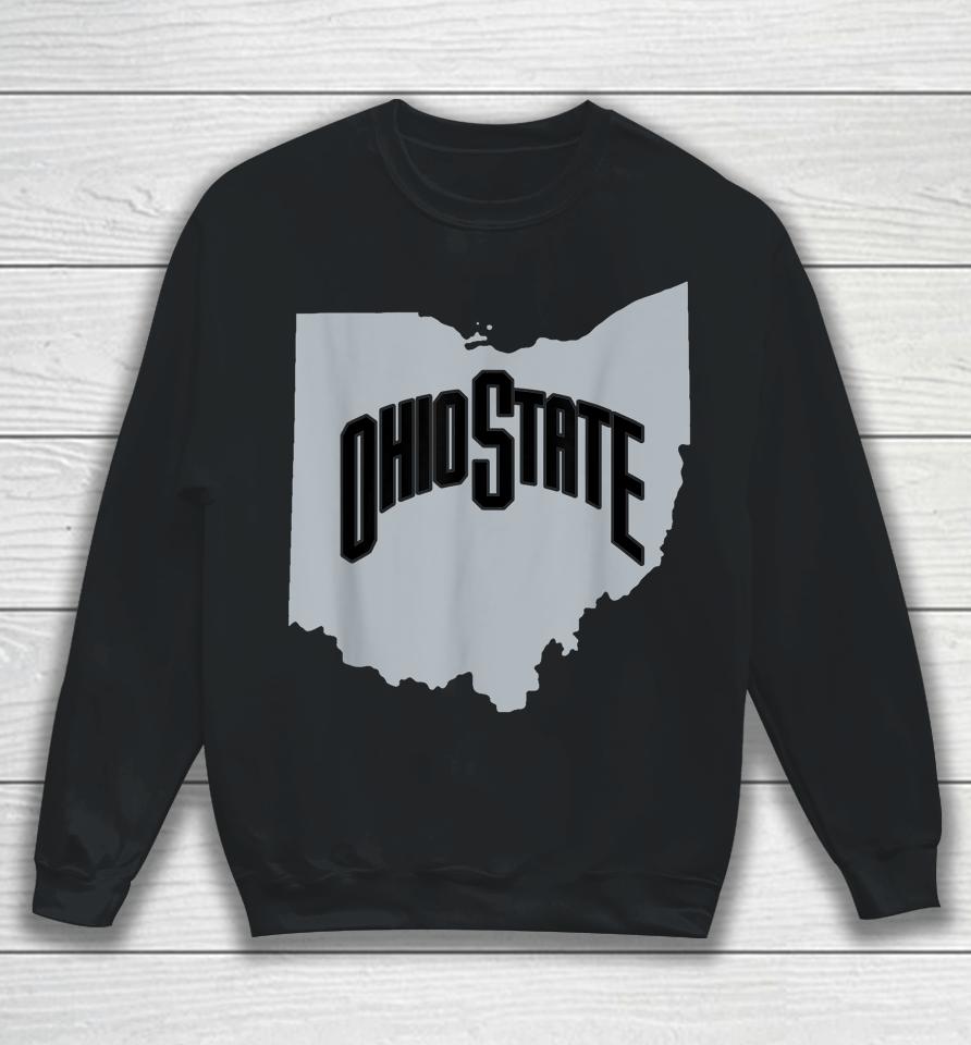 Ohio Map Oh Home Shape United States Vintage Grunge Sweatshirt