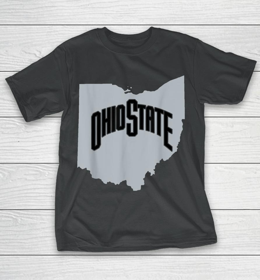 Ohio Map Oh Home Shape United States Vintage Grunge T-Shirt