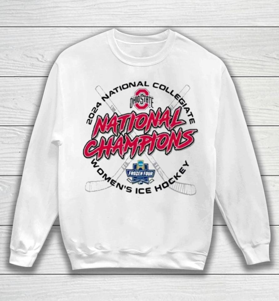 Ohio State Buckeyes Champion Unisex 2024 Ncaa Women’s Ice Hockey National Champions Locker Room Sweatshirt