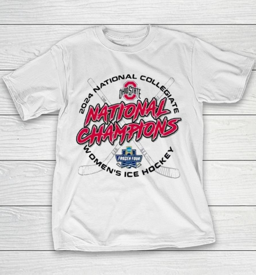 Ohio State Buckeyes Champion Unisex 2024 Ncaa Women’s Ice Hockey National Champions Locker Room Youth T-Shirt