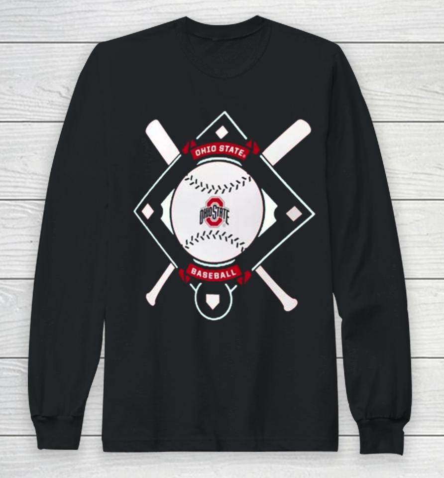 Ohio State Buckeyes Dri Fit Baseball Plate Long Sleeve T-Shirt