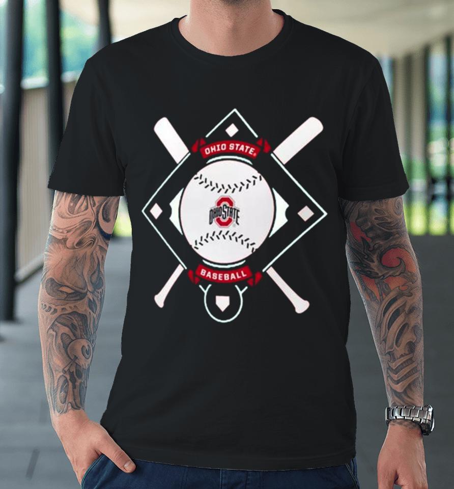 Ohio State Buckeyes Dri Fit Baseball Plate Premium T-Shirt