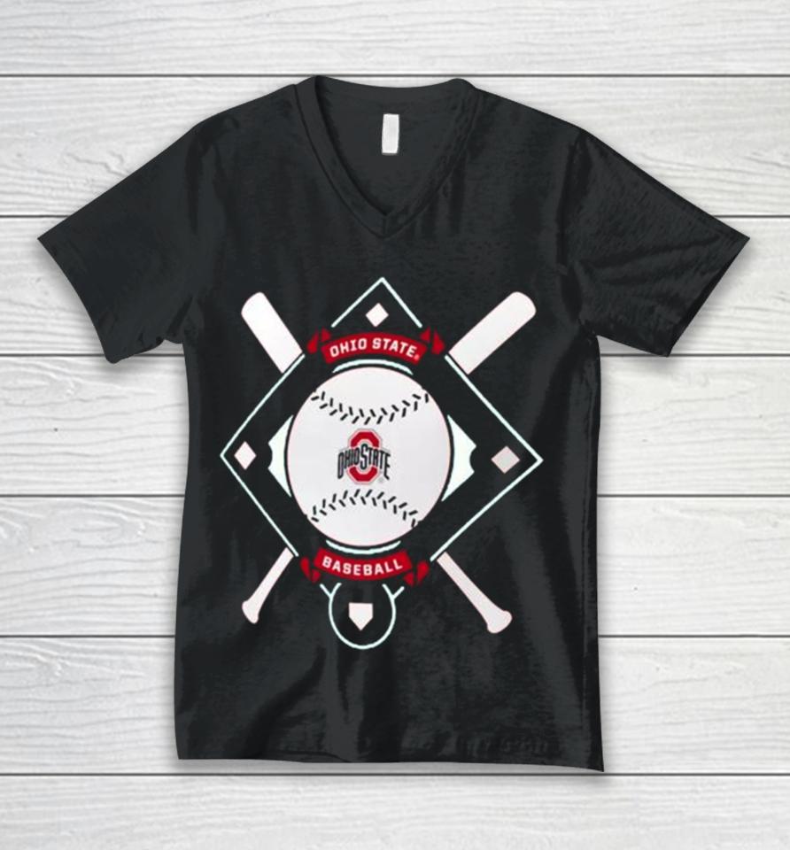 Ohio State Buckeyes Dri Fit Baseball Plate Unisex V-Neck T-Shirt