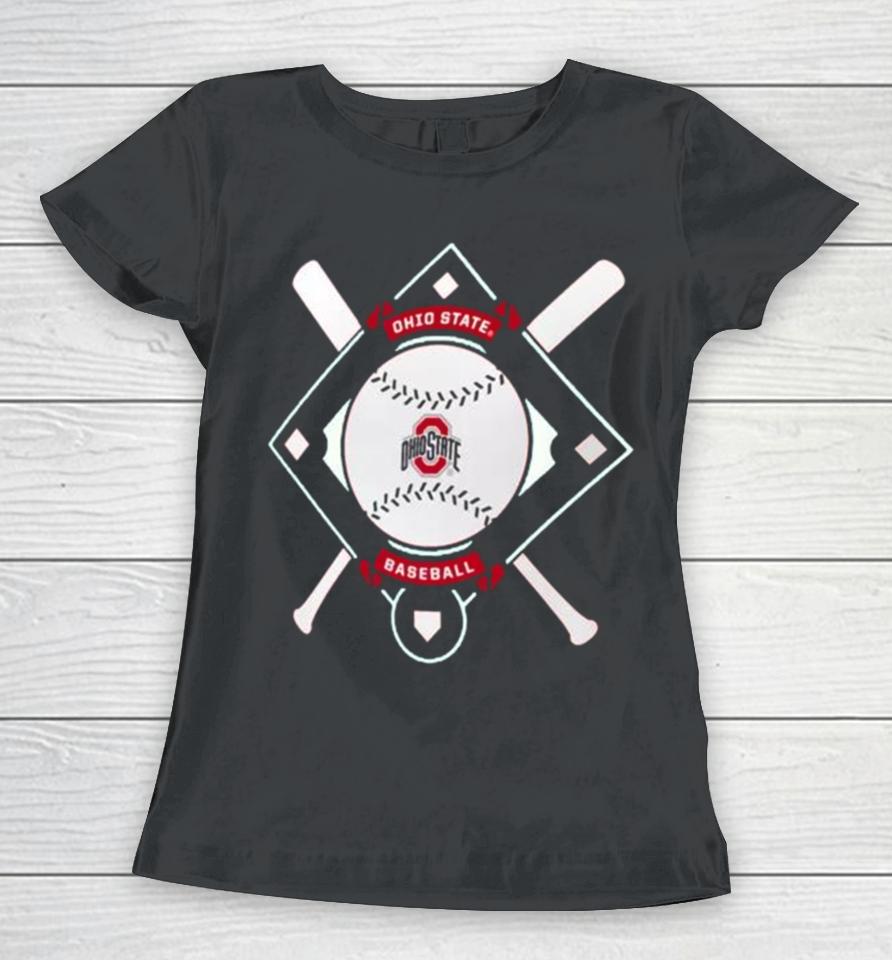 Ohio State Buckeyes Dri Fit Baseball Plate Women T-Shirt