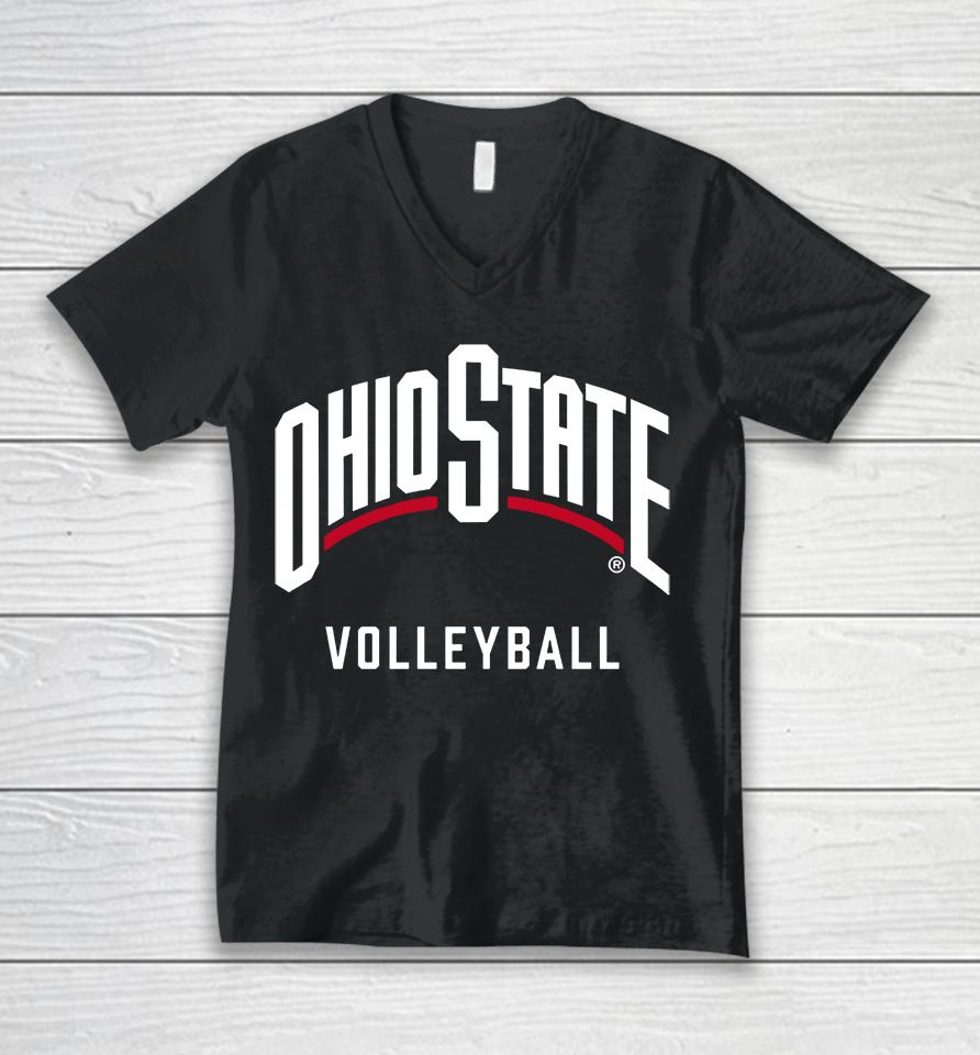 Ohio State Buckeyes Volleyball Scarlet Unisex V-Neck T-Shirt
