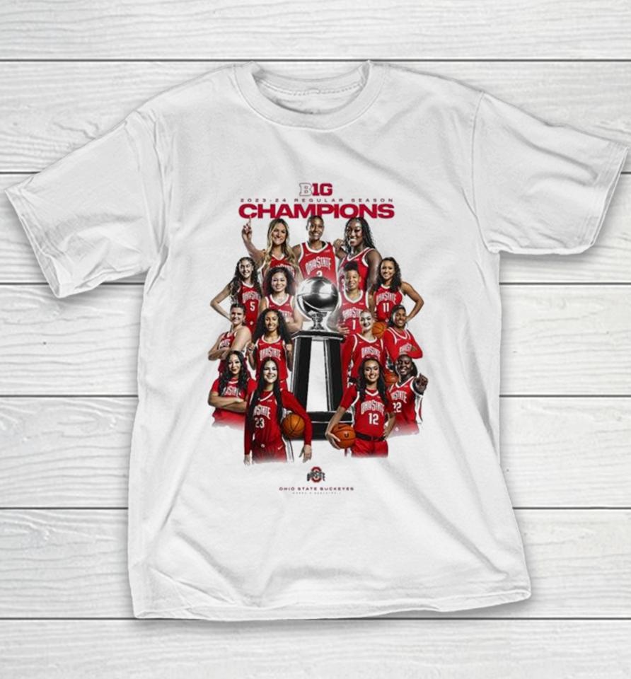 Ohio State Buckeyes Women’s Basketball Regular Season Champions Cup All Team Youth T-Shirt