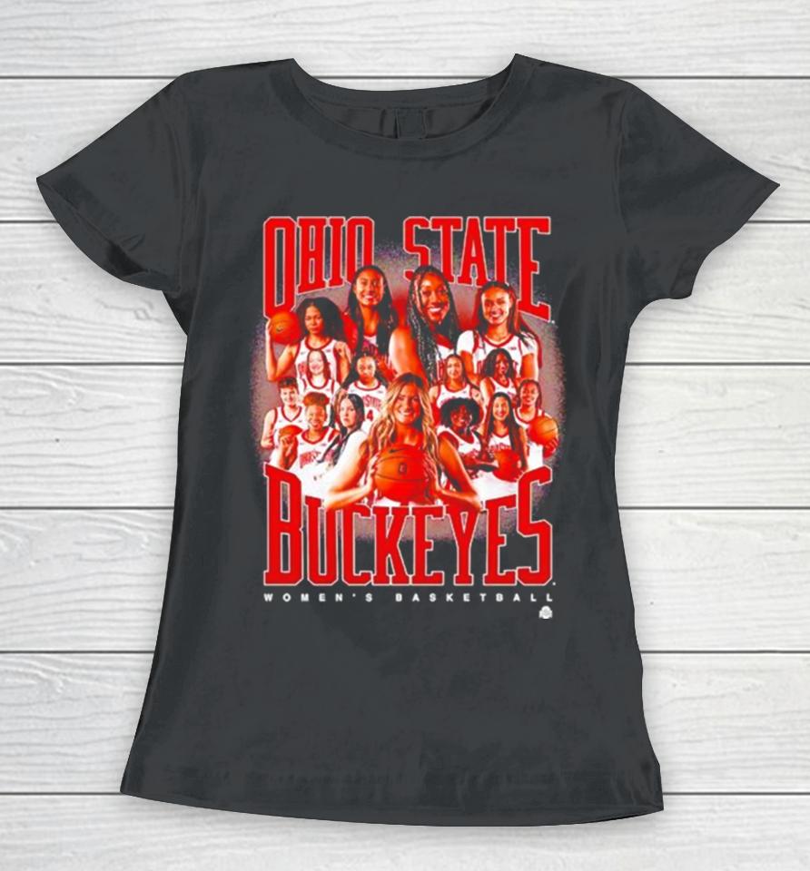 Ohio State Buckeyes Women’s Basketball Team Signature Women T-Shirt