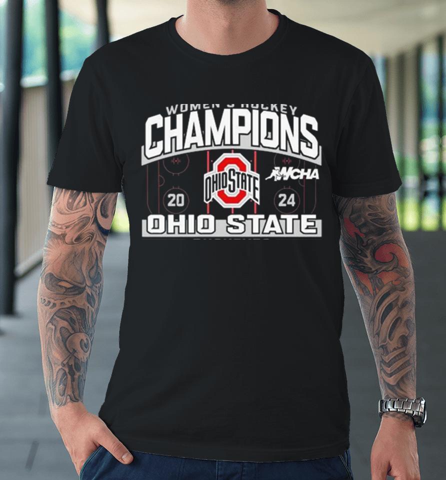 Ohio State Buckeyes Women’s Hockey 2024 Champions Premium T-Shirt