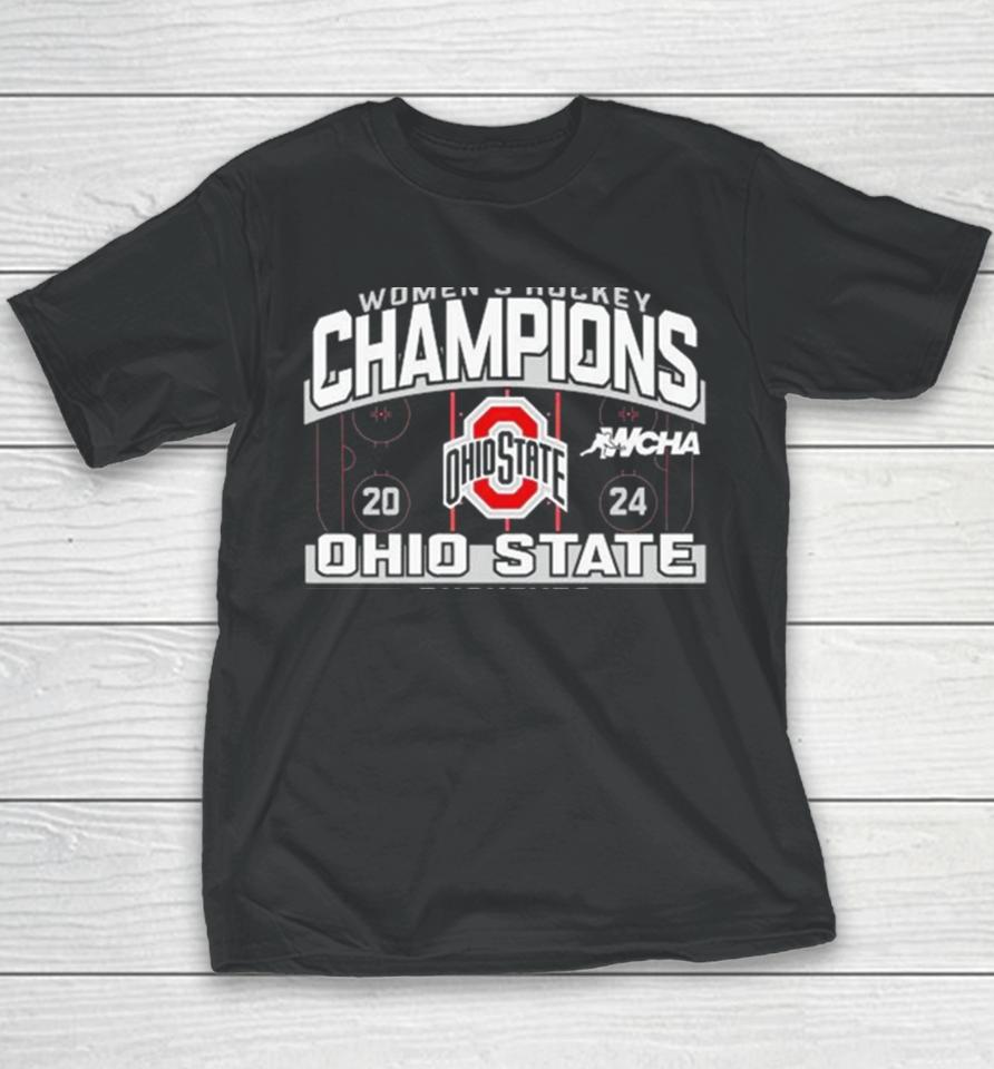 Ohio State Buckeyes Women’s Hockey 2024 Champions Youth T-Shirt