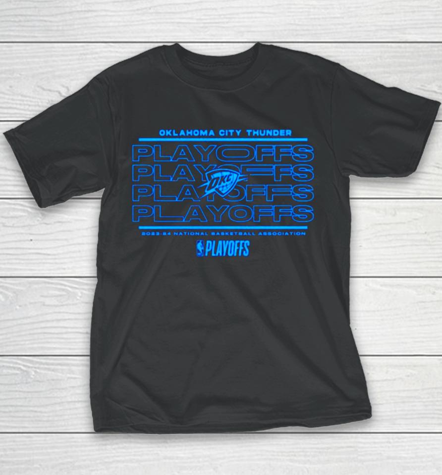 Oklahoma City Thunder 2024 Nba Playoffs Fast Break Opportunity Youth T-Shirt
