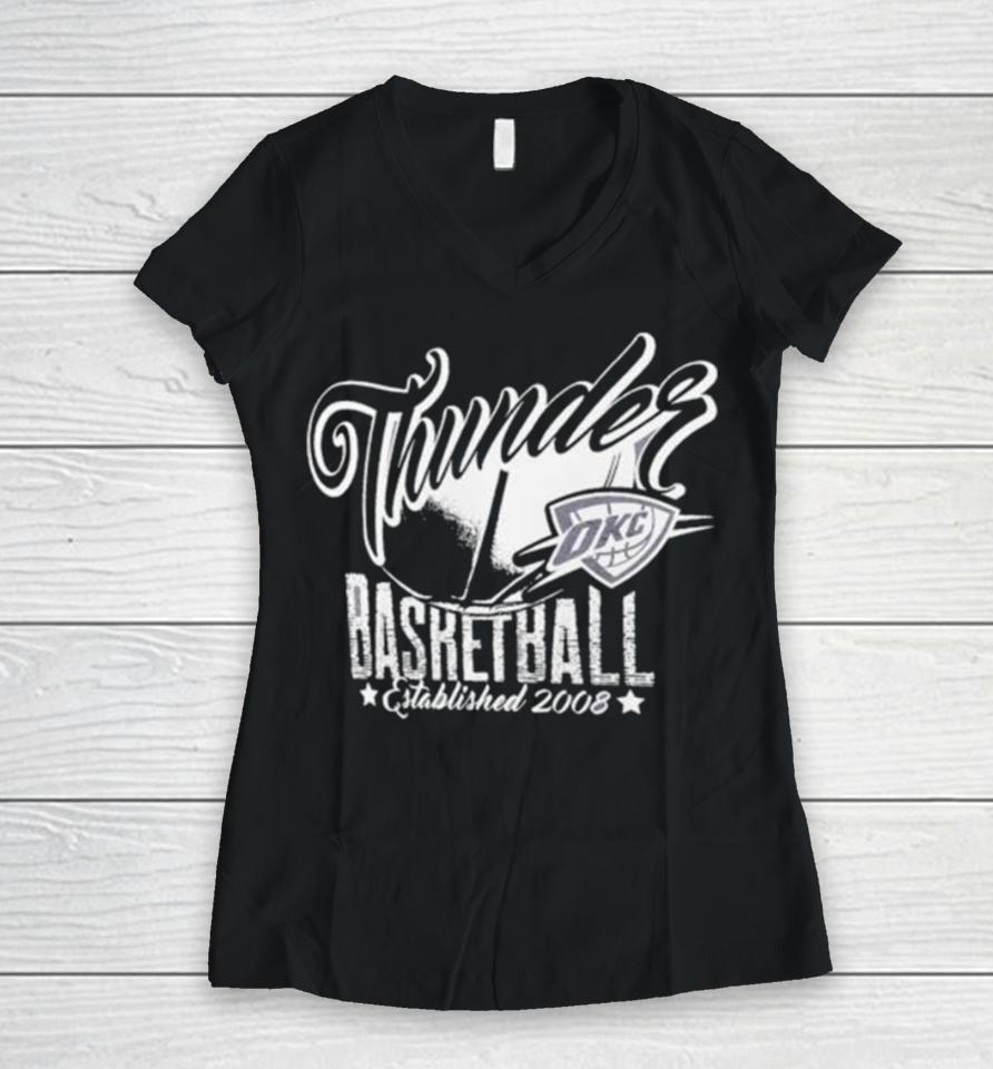 Oklahoma City Thunder Basketball Winner 2024 Women V-Neck T-Shirt
