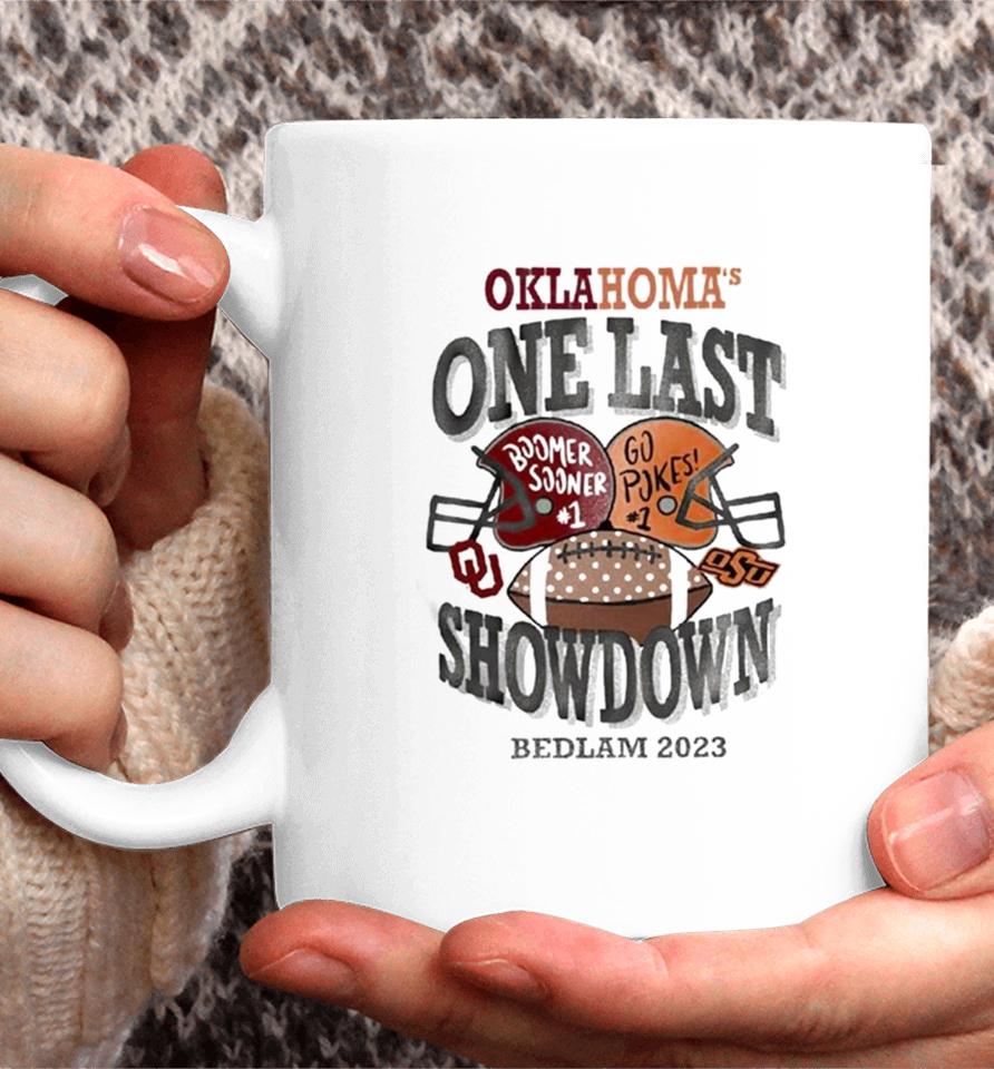 Oklahoma One Last Boomer Sooner Go Pokes Showdown Bedlam 2023 Coffee Mug