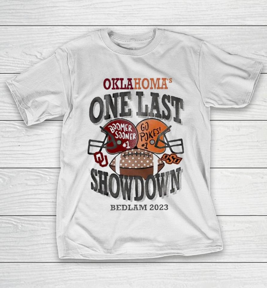 Oklahoma One Last Boomer Sooner Go Pokes Showdown Bedlam 2023 T-Shirt