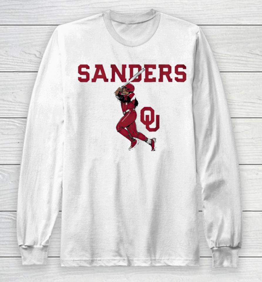 Oklahoma Softball Cydney Sanders Slugger Swing Long Sleeve T-Shirt