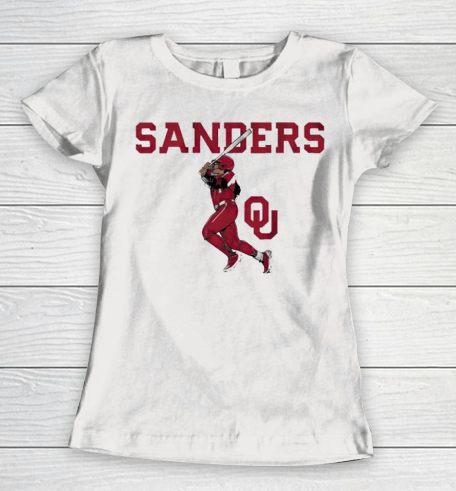 Oklahoma Softball Cydney Sanders Slugger Swing Women T-Shirt
