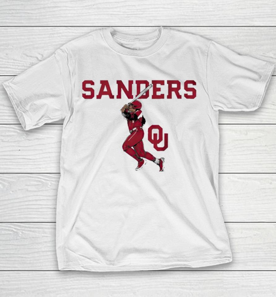 Oklahoma Softball Cydney Sanders Slugger Swing Youth T-Shirt
