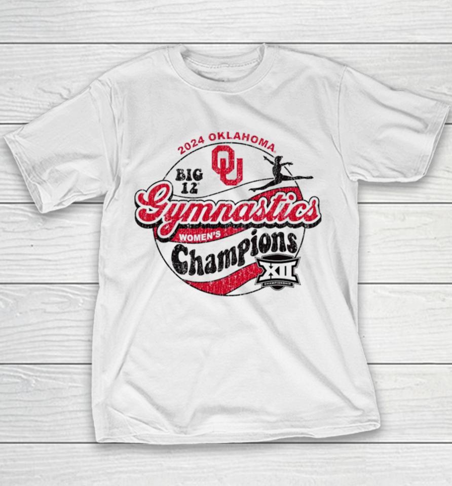 Oklahoma Sooners 2024 Big 12 Women’s Gymnastics Champions Youth T-Shirt