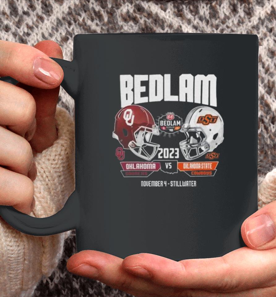 Oklahoma Sooners Vs Oklahoma State Cowboys 2023 Bedlam Football Matchup Coffee Mug