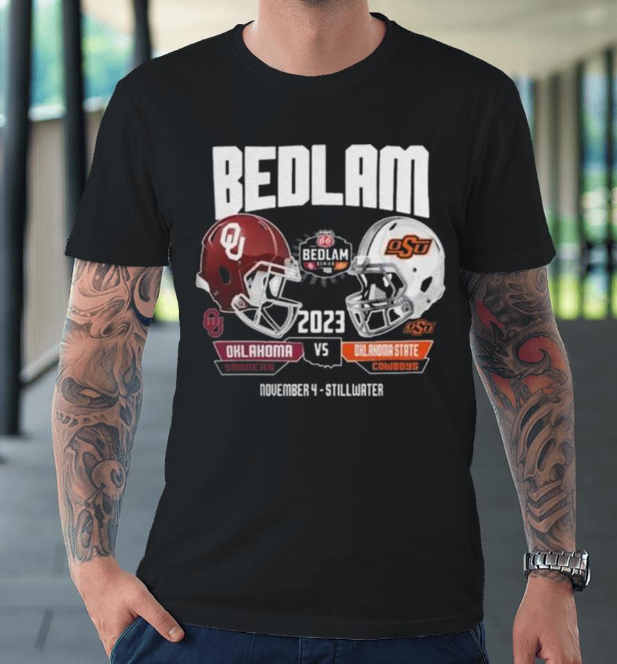 Oklahoma Sooners Vs Oklahoma State Cowboys 2023 Bedlam Football Matchup Premium T-Shirt