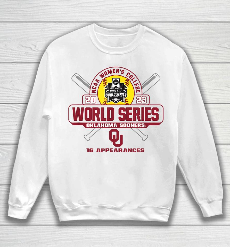 Oklahoma Sooners Women's College World Series 2023 Softball Sweatshirt