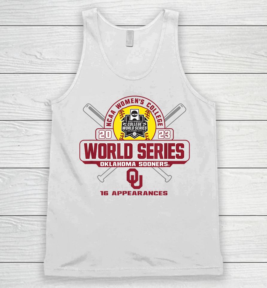 Oklahoma Sooners Women's College World Series 2023 Softball Unisex Tank Top
