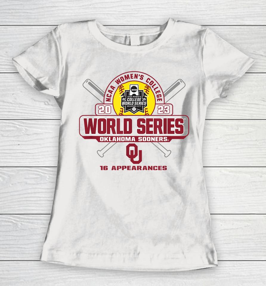 Oklahoma Sooners Women's College World Series 2023 Softball Women T-Shirt