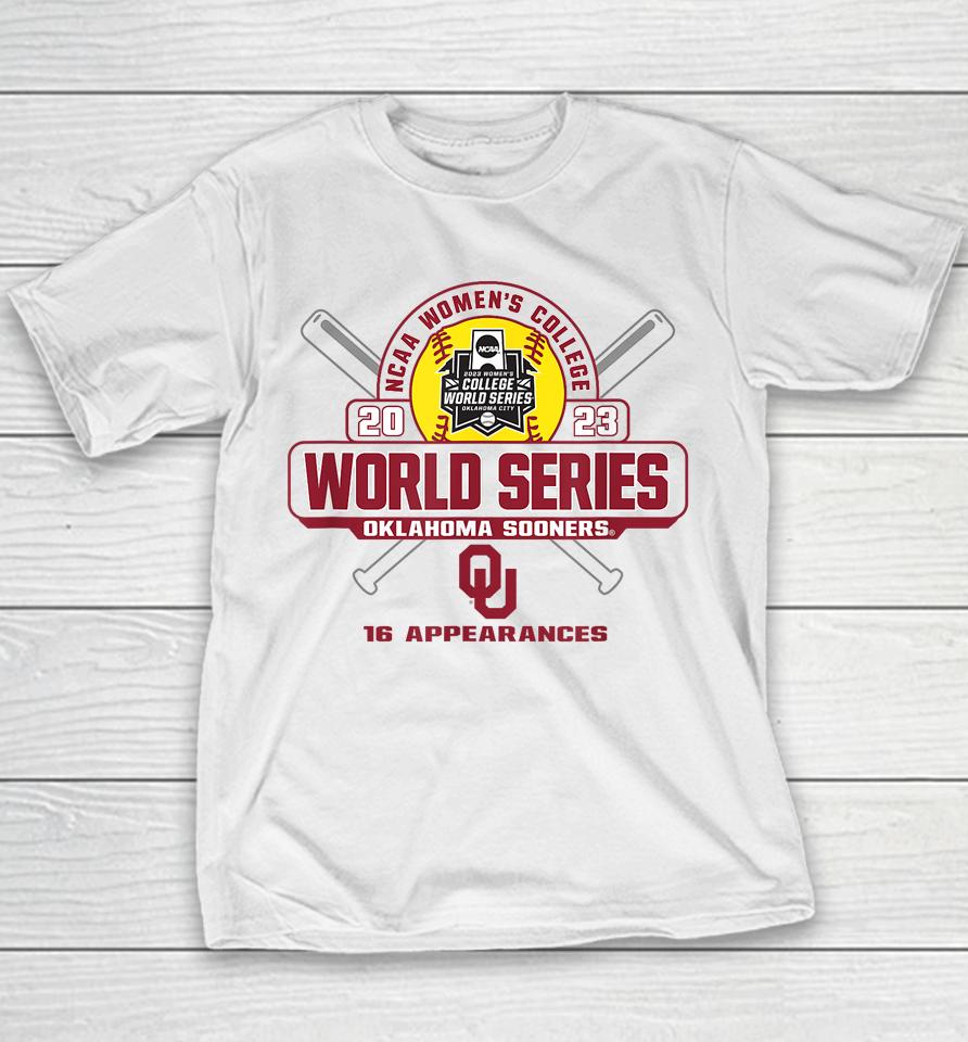 Oklahoma Sooners Women's College World Series 2023 Softball Youth T-Shirt
